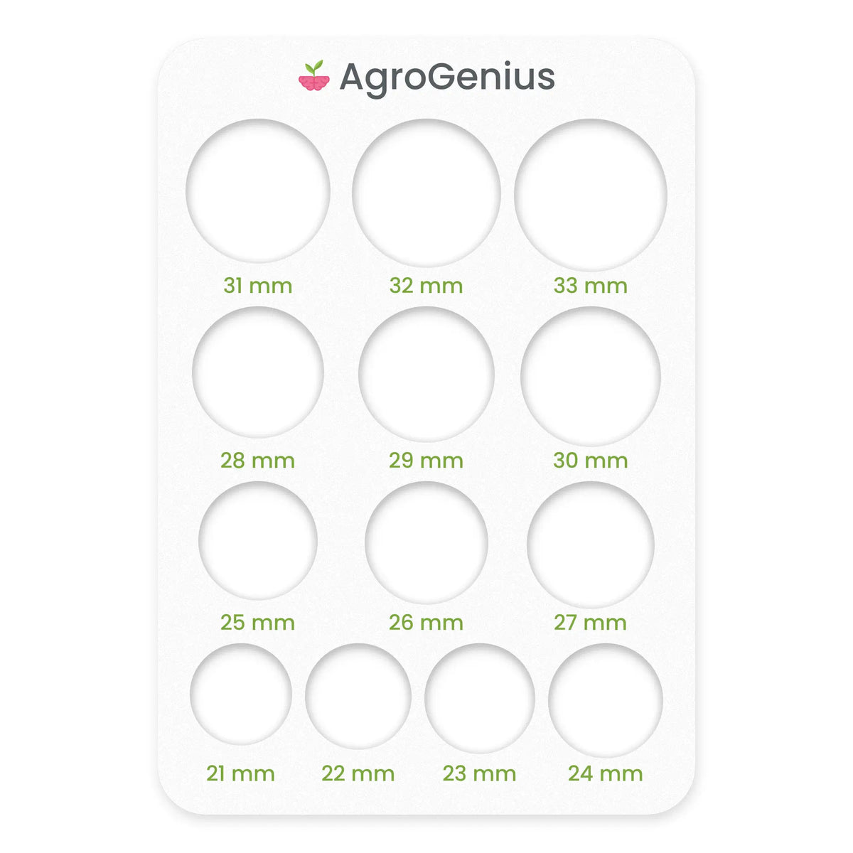 Cherry Sizing Card
