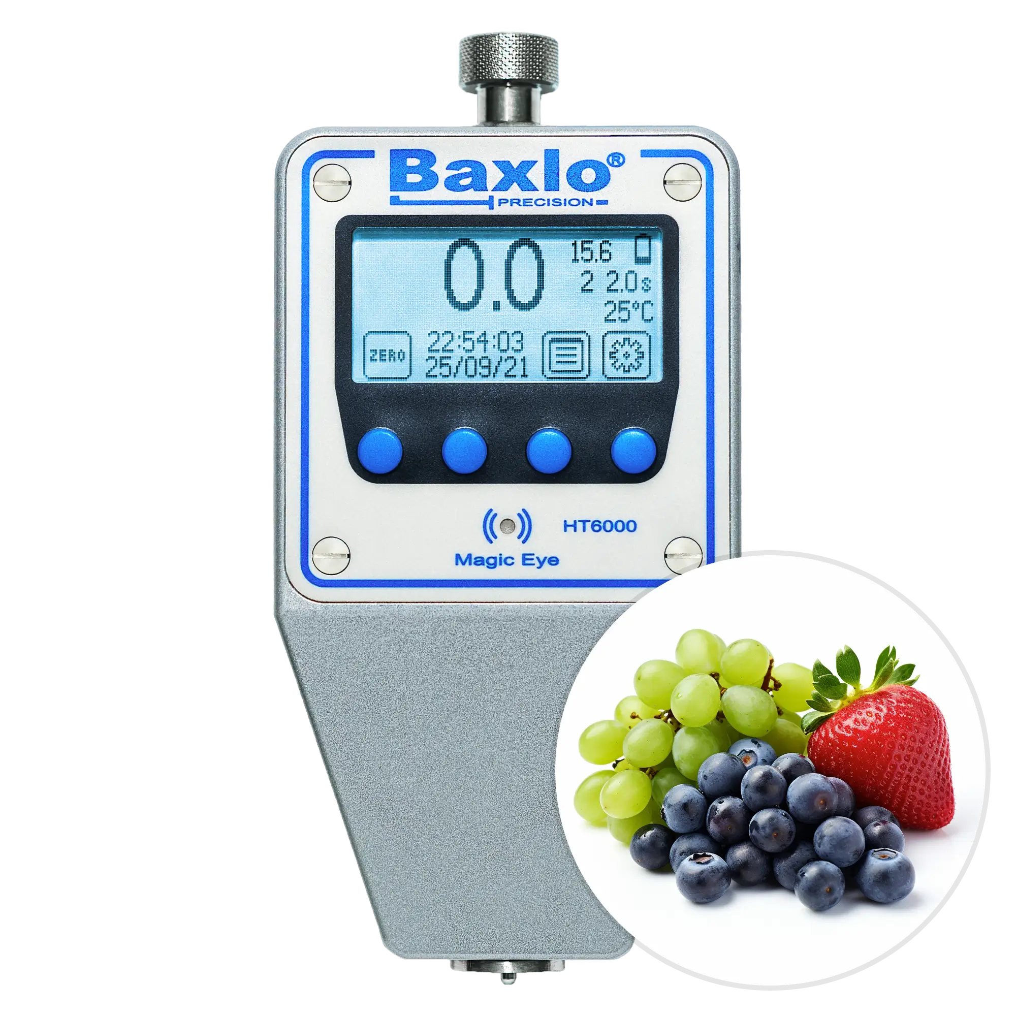 Baxlo Digital Fruit Firmness Tester (Blueberries, Grapes, Strawberries)